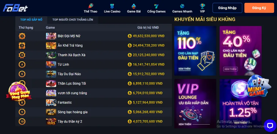 Hoàn trả thể thao và casino b123b com